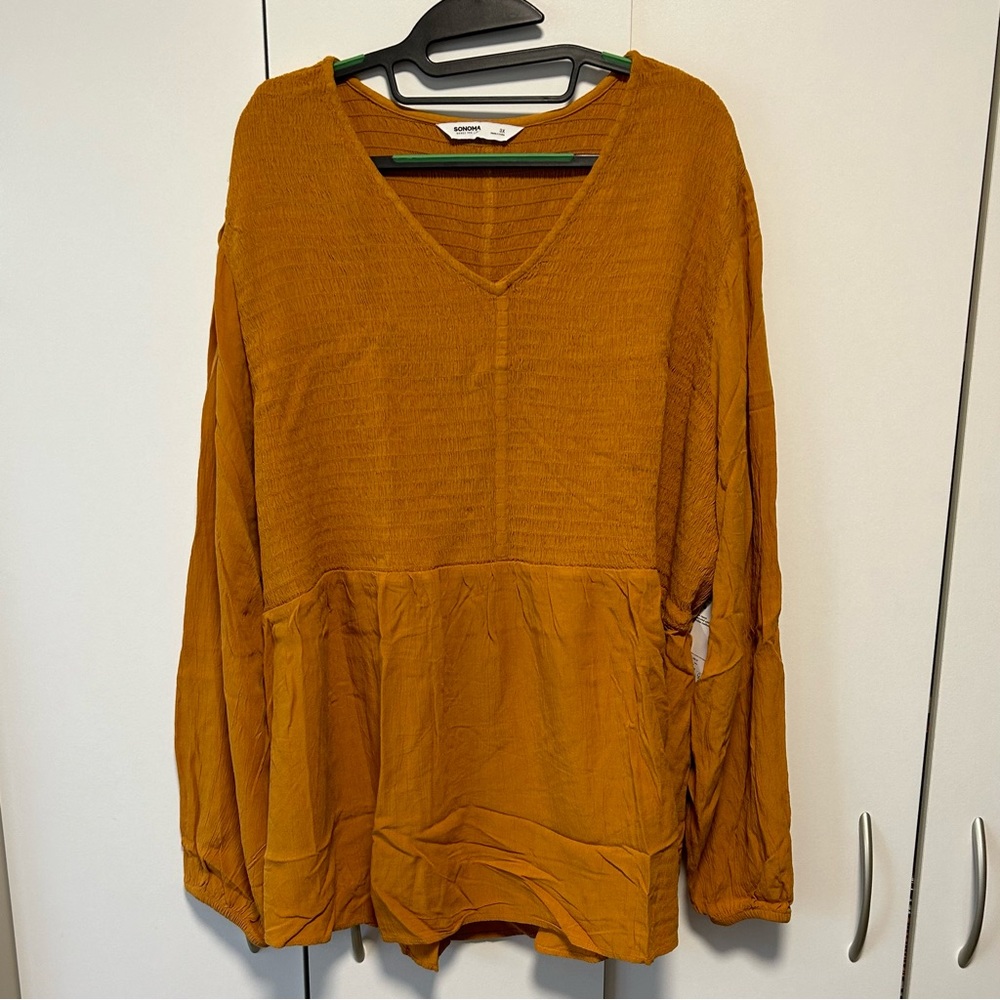 Bundle 3 for $15 NWT Sonoma gauze shirred bodice top, size 3X
